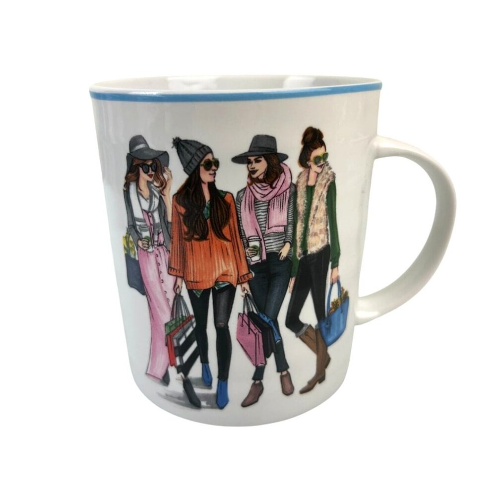 Rongrong Devoe Coffee Mug Illustrated Shopping is my Cardio Ceramic Fashionista